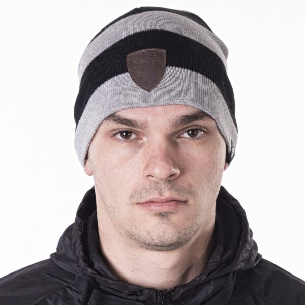 Шапка - Патриот (сиво-черна)